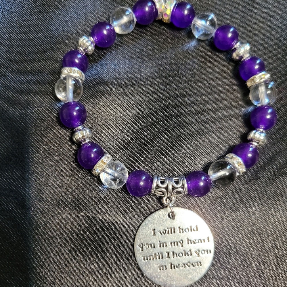 3 for 30 Purple and Crystal stone Bracelet